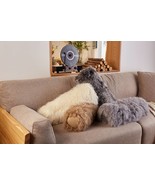 Bolster Pillow Real Genuine Mongolian / Tibetan lamb fur Bolster - €93,15 EUR