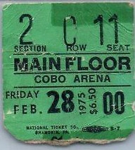 Johnny Winter Peter Frampton Concert Ticket Stub February 28 1975 Detroi... - £27.24 GBP