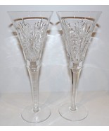 LOVELY PAIR OF WATERFORD CRYSTAL MILLENNIUM HEALTH CHAMPAGNE TOASTING FL... - £69.28 GBP