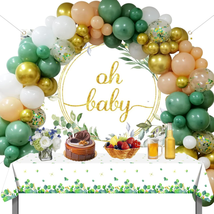 Sage Green Baby Shower Decorations Greenery Baby Shower Decorations with... - £24.42 GBP