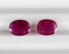Natural Ruby Oval Cut 4.92 Cts Mozambique Noheat Gemstone Pair Designing Earring - £5,087.90 GBP