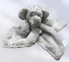 Kellytoy KLuxe Elephant Lovey Security Blanket Stuffed Animal Plush Gray Rattle - £11.54 GBP