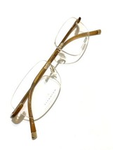 Safilo Design Titanium 129/C rimless Brown Plastic Eyeglasses Made in Italy - £77.86 GBP