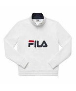 FILA Women 1/4 Zip Pullover Sweatshirt White Sweater,Size:XS - £15.58 GBP
