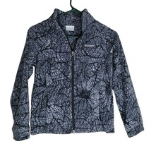 Columbia Fleece Jacket Full Zip Gray Floral Warm Womens Medium Winter Fall - £13.74 GBP