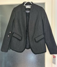 Helene Berman - Notch Collar Tweed Sequin Fleck Jacket - Size 10 - RRP £125 - $18.57