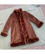 Faux fur open front jacket coat Women’s size large L - $180.00