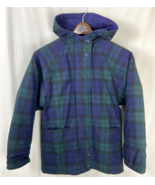 Nautica Hooded Coat YOUTH Boys Size L (12-14) Y2K Tartan Blue Green Long... - €16,49 EUR
