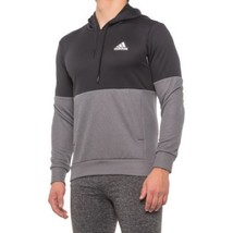 adidas Men&#39;s Game &amp; Go Colorblock Hoodie in Black/Heather Gray - $42.99