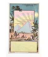 Victorian Trade Card &quot;7 Wonders&quot; Egyptian Pyramids 1881 J.H. Bufford&#39;s - £9.44 GBP