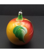 Vintage DE CARLINI Ornament Christmas Italy Blown Glass Hand Painted App... - £78.96 GBP