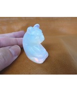 (Y-PAND-SI-558) WHITE PANDA BEAR gemstone gem STONE carving figurine pan... - £11.02 GBP