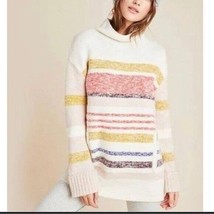 Anthropologie Elana Tunic Sweater Wool Alpaca Blend Cozy Knit Sz Medium - $38.55