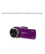 MINOLTA MN260NV 1080P FHD / 30 MP Night Vision  Camcorder OUTFIT PURPLE ... - $170.39 CAD
