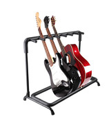 7 Seven Multiple Guitar Folding Stand Bass Acoustic Guitar Holder Rack D... - £68.52 GBP