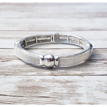 Vintage Napier Stretch Bracelet - Silver Tone - £12.70 GBP