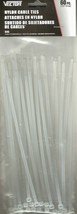 60 Nylon CABLE TIES White 7 1/2&quot; x 3/16&quot; 60 lb Test zip Locking cord Wra... - $15.92