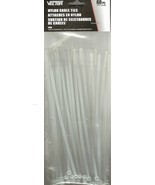 60 Nylon CABLE TIES White 7 1/2&quot; x 3/16&quot; 60 lb Test zip Locking cord Wra... - $15.92