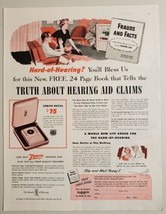 1951 Print Ad Zenith Hearing Aids Truth About &amp; Claim Family Watch TV Chicago,IL - £10.50 GBP