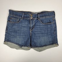 Levis Denizen Womens Jean Shorts Size 12 High Rise Cuffed Stretch Denim Blue  - £11.78 GBP