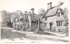 Stanton Glou UK Village Street ~ Predicazione Croce ~ Frederic Barribal Artista - £8.78 GBP