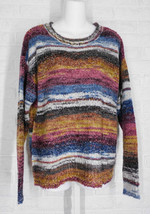 FDJ Autumn Space Dye Sweater Boucle Crew Neck Wool Blend Multi Color NWT S M - £38.26 GBP