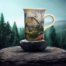 Thomas Kinkade Mug Lilac Cottage Ceramic Coffee Tea Cup Home Garden Scene - £10.87 GBP