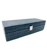 Watch Box Charcoal Faux Leather Croc 5 Slot Soft Lined Secure Jewelry Or... - $379.83 MXN