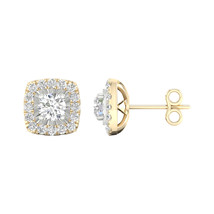 Authenticity Guarantee 
1 Ct TDW Diamond 10K Yellow Gold Cushion Shape Halo S... - £714.90 GBP