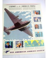 1941 Color Ad Pan American Airways System Airlines - $186.37 MXN