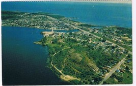 Postcard Aerial View Town Of Blind River Ontario Lake Huron - $2.07