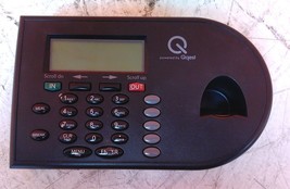 Power Tested Only Qqest V800 Finger Print Time Clock No Power Supply AS-IS - $74.25