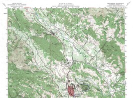 Healdsburg Quadrangle, California 1955 Topo Map USGS 15 Minute Topographic - £17.42 GBP