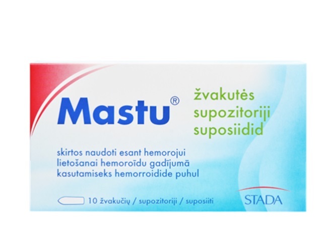 Mastu hemorrhoidal suppositories, 10 pcs - $20.74
