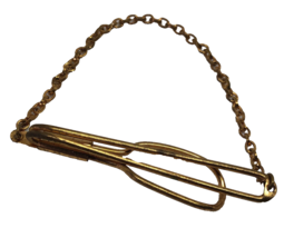 Vintage Tie Chain Tie Clip Simple Design Mid Century Necktie Accessory MCM - £10.35 GBP