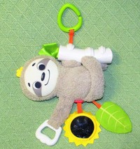 FISHER PRICE SLOW MUCH FUN SLOTH PLUSH STROLLER CRIB ACTIVITY BABY TOY 2018 - $10.80