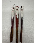 Vintage Christmas Ornament Cinnamon Stick Painted Santa Red Coat 8” Lot ... - $27.71 CAD