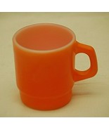 Anchor Hocking Fire King Ware Orange Coffee Cup Mug USA Old Vintage MCM - $14.84