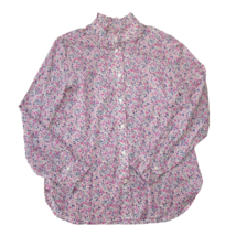 NWT J.Crew Classic-fit Ruffleneck Shirt in Liberty Phoebe Floral Button-up 6 - £56.77 GBP
