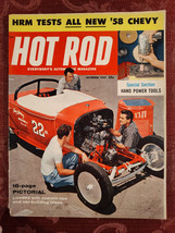 RARE HOT ROD Magazine December 1957 New 58 Chevy Chevrolet Ford Roadsters - $21.60