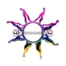 PVD Plated Rainbow Sunburst Nipple Shield - £18.66 GBP