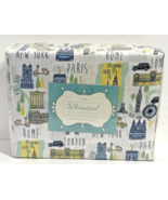 King Sheet Set Whimsical Collection London Paris Globetrotter Pastel 4 P... - $54.81 CAD