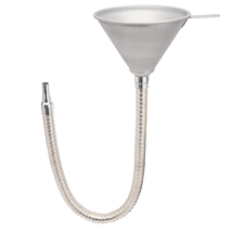 Steel Bendable Spout Wide Mouth Funnel with Filter and 24&quot; Flexible Pipe... - £20.30 GBP