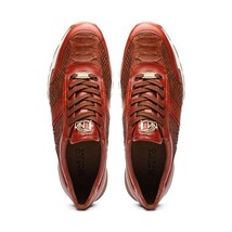 Brescia Snake And Classic Calfskin Fashion Sneaker Men's Antique Cognac image 5