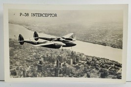 Aircraft P-38 INTERCEPTOR Real Photo Military Airplane Postcard Q2 - £7.98 GBP