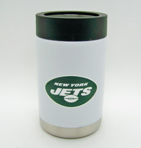 New York Jets 12 oz Etched Logo Stainless Steel Regular Can Bottle Holder - £17.81 GBP