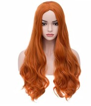 BERON Orange Wig Long Curly Wig Orange Wig for Women Ginger Wig Heat... - $16.23