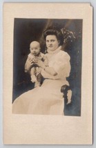 RPPC Edwardian Woman Showing Off Her Baby Postcard R24 - £6.30 GBP