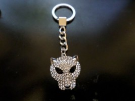 Effy Silver Tone Panther Head Rhinestone Key Ring New - £31.65 GBP