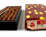 Vntg Soroban Abacus in Orig.Box ca 1950&#39;s Tomoe Brand Model P7, 50 Woode... - $27.71